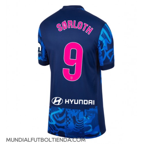 Camiseta Atletico Madrid Alexander Sorloth #9 Tercera Equipación Replica 2024-25 para mujer mangas cortas